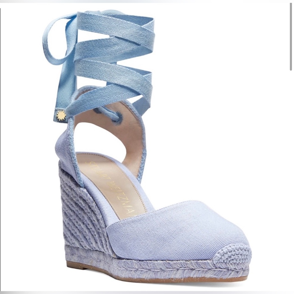 Stuart Weitzman Denim Espadrille Wedge